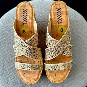 Brand New XOXO platform studded slide sandals size 8